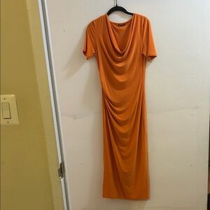 Zara Vibrant Orange Maxi Dress